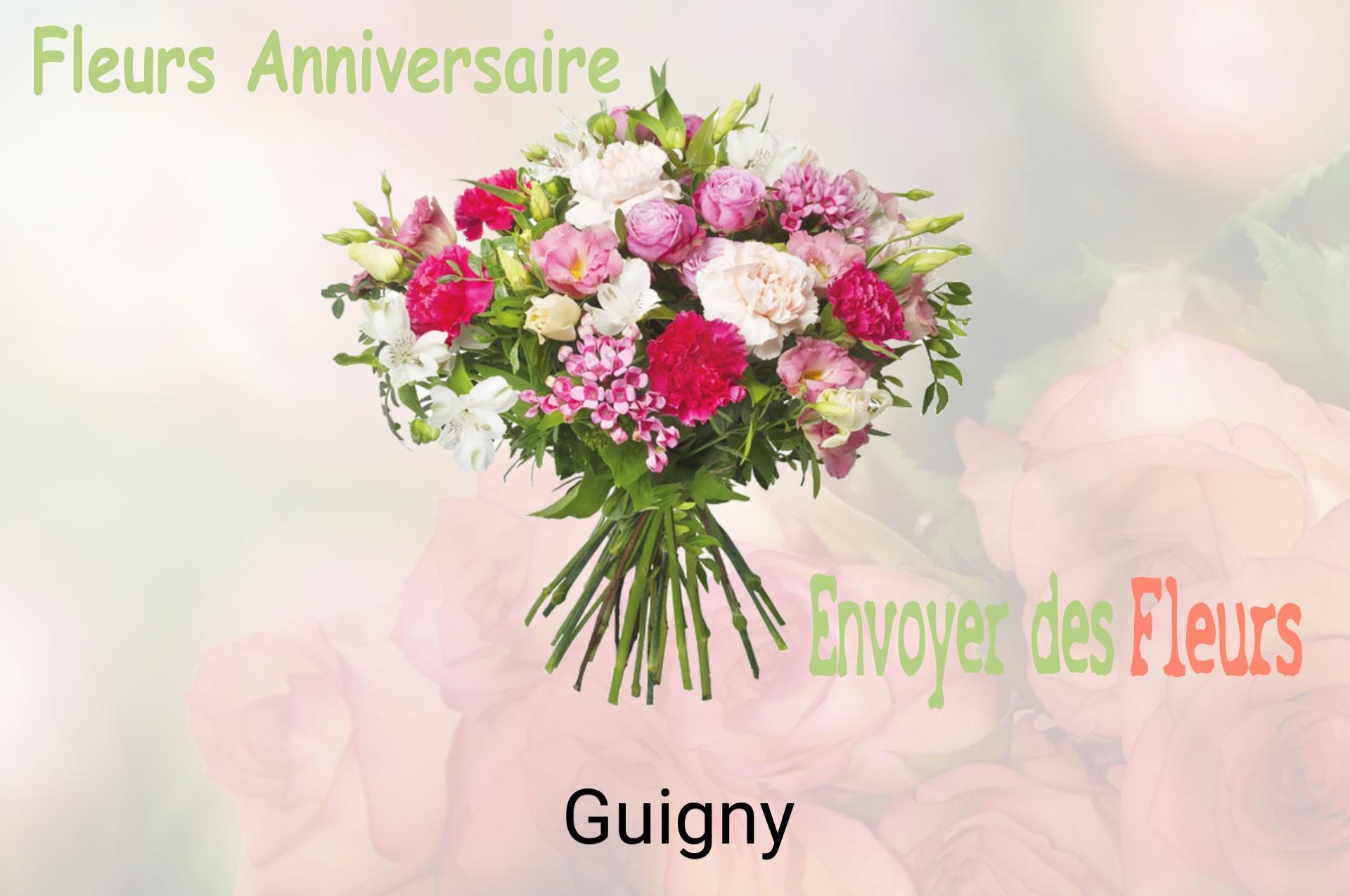Bouquet de fleurs d’anniversaire livré à Guigny