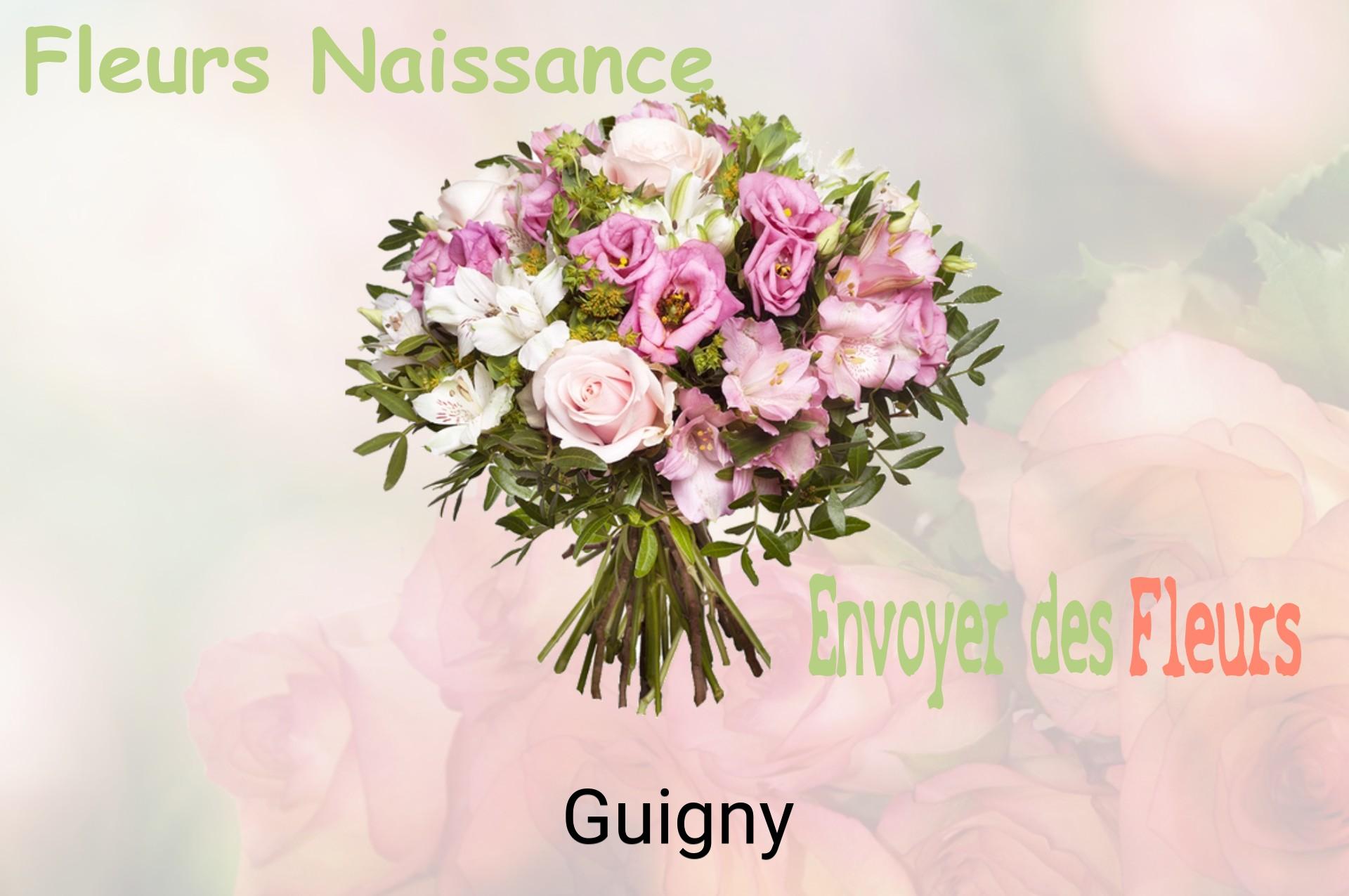 Bouquet de fleurs de naissance livré à Guigny